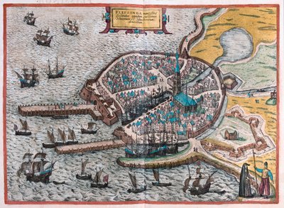 Vlissingen, Hollanda (gravür by Franz Hogenberg