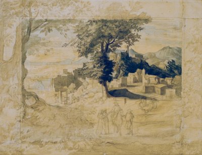 Personel rakamlarıyla İtalyan manzarası by Franz Horny