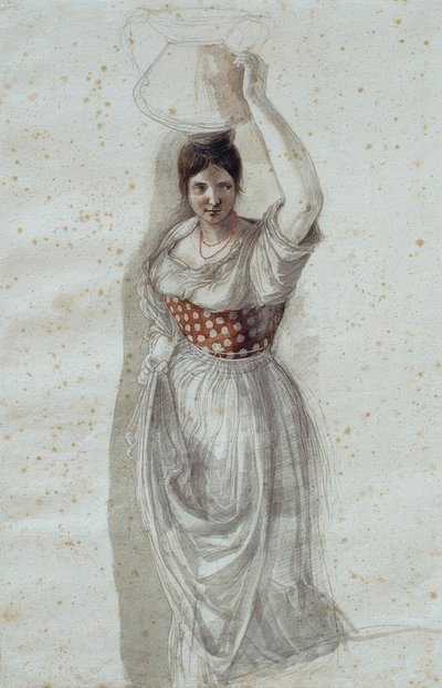 Bir sürahi taşıyan İtalyan kadın by Franz Horny