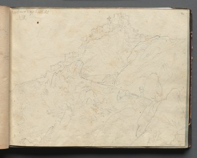 Roma ve Çevresinden Görünümler Albümü, Peyzaj Çalışmaları, sayfa 04a: "Cervera" by Franz Johann Heinrich Nadorp