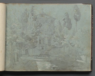 Roma ve Çevresi Manzaralı Albüm, Peyzaj Çalışmaları, sayfa 05a: "Saint Isidoro" by Franz Johann Heinrich Nadorp
