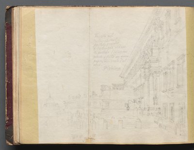 Roma ve Çevresi Manzaralı Albüm, Peyzaj Çalışmaları, sayfa 15b: Roma Mimari Görünümü by Franz Johann Heinrich Nadorp