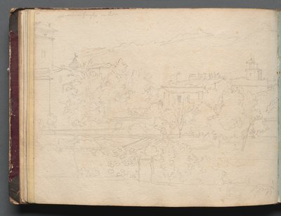 Roma ve Çevresi Manzaralı Albüm, Peyzaj Çalışmaları, sayfa 16b: Roma Manzarası by Franz Johann Heinrich Nadorp