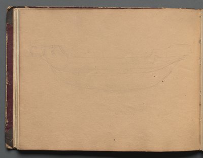 Roma ve Çevresi Manzaralı Albüm, Peyzaj Çalışmaları, sayfa 19b: Bir tekne taslağı. by Franz Johann Heinrich Nadorp