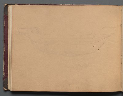 Roma ve Çevresi Manzaralı Albüm, Peyzaj Çalışmaları, sayfa 19b: Bir tekne taslağı by Franz Johann Heinrich Nadorp