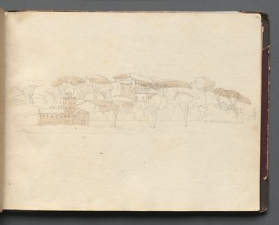 Roma ve Çevresi Manzaralı Albüm, Peyzaj Çalışmaları, sayfa 30a: Roma Panoramik Manzarası. by Franz Johann Heinrich Nadorp