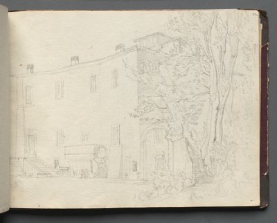 Roma ve Çevresi Manzaralı Albüm, Peyzaj Çalışmaları, sayfa 31a: Roma Mimari Çalışması. by Franz Johann Heinrich Nadorp
