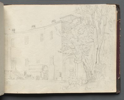 Roma ve Çevresi Manzaralı Albüm, Peyzaj Çalışmaları, sayfa 31a: Roma Mimari Çalışması by Franz Johann Heinrich Nadorp
