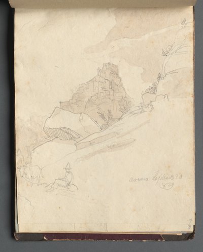 Roma ve Çevresi Manzaralı Albüm, Peyzaj Çalışmaları, sayfa 33a: "Cervera" by Franz Johann Heinrich Nadorp