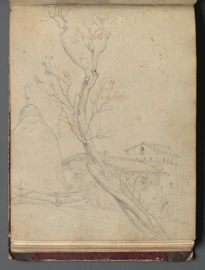Roma ve Çevresi Manzaralı Albüm, Peyzaj Çalışmaları, sayfa 37b: Roma Manzarası. by Franz Johann Heinrich Nadorp
