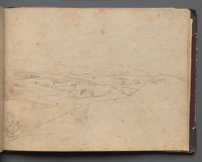 Roma ve Çevresi Manzaralı Albüm, Peyzaj Çalışmaları, sayfa 40a: Roma Manzarası by Franz Johann Heinrich Nadorp