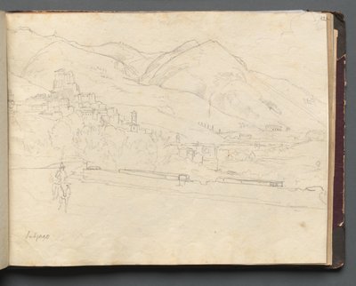 Roma ve Çevresi Manzaralı Albüm, Peyzaj Çalışmaları, sayfa 42a: Roma Manzarası. by Franz Johann Heinrich Nadorp
