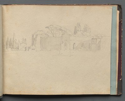 Roma ve Çevresi Manzaralı Albüm, Peyzaj Çalışmaları, sayfa 51a: Roma Manzarası. by Franz Johann Heinrich Nadorp