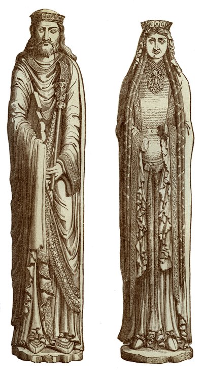 Clovis I ve Clotilde karısı, 12. yüzyıl, 1870 by Franz Kellerhoven