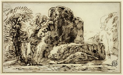 Kayalar, Ağaçlar ve Nehir by Franz Kobell
