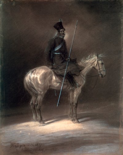 Atlı Kazak, 1837. by Franz Krüger