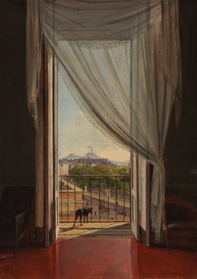 Pencereden Napoli Manzarası by Franz Ludwig Catel