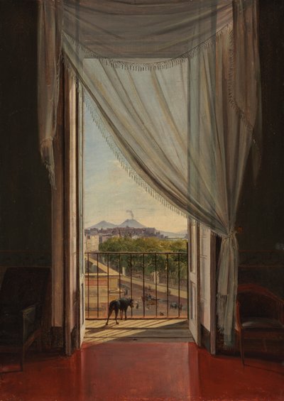 Pencereden Napoli Manzarası, 1824. by Franz Ludwig Catel