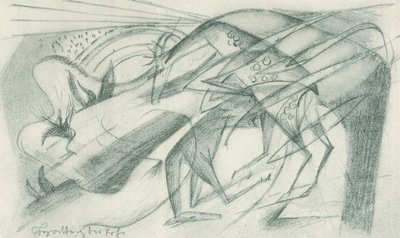 Karacaların çiftleşmesi by Franz Marc
