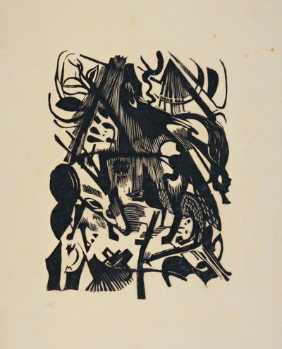 Kurtun Doğuşu by Franz Marc