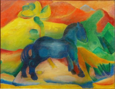 Mavi at, çocuk resmi by Franz Marc