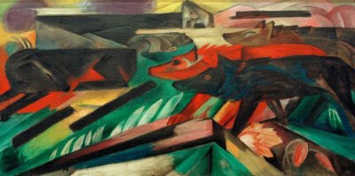 Kurtlar (Balkan Savaşı) by Franz Marc