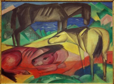 Üç at II by Franz Marc