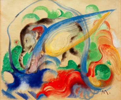 Fabletier (Grauer Fili) by Franz Marc