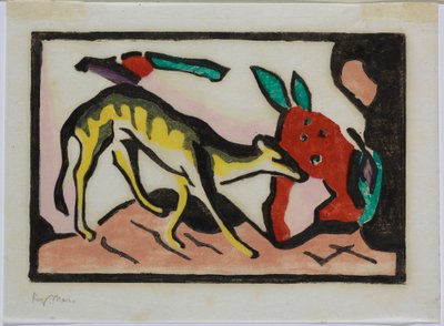 Efsanevi yaratık by Franz Marc