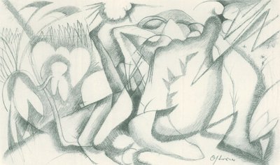 Franz Marc - Tarladan Eskiz Defteri - Sayfa 19 by Franz Marc