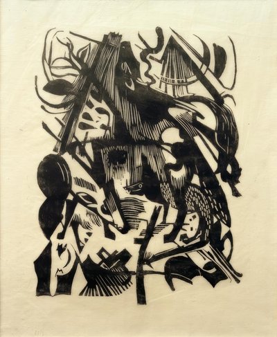 Kurtların Doğuşu by Franz Marc