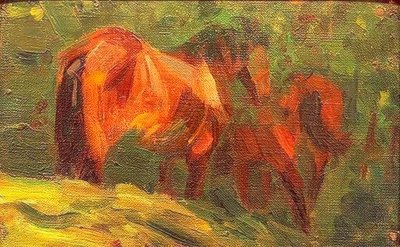 Küçük at çalışması by Franz Marc