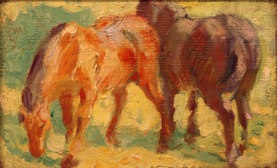 Küçük at resmi by Franz Marc