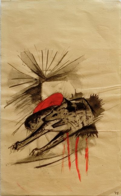 Yalancı sırtlan (yalancı kurt) by Franz Marc