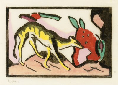 efsanevi hayvan by Franz Marc