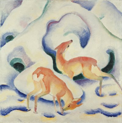 Karda geyik II by Franz Marc