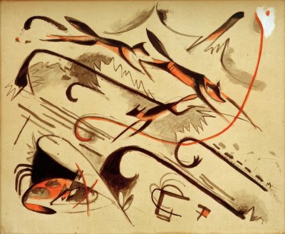 Scherzo (tilkiler oynuyor) by Franz Marc