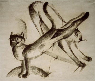 kedi oynamak by Franz Marc
