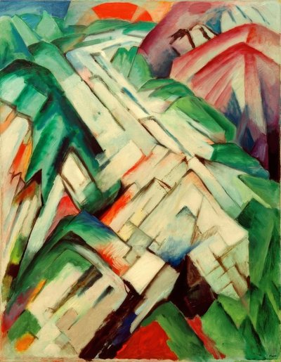 Taşlı yol (dağlar / manzara) by Franz Marc
