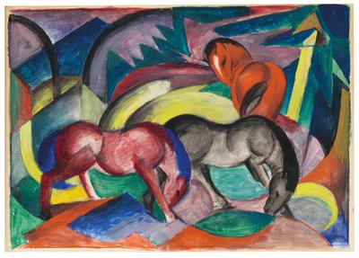 Üç At, 1912 by Franz Marc
