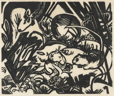 Hayvan Efsanesi by Franz Marc