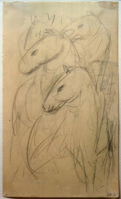 Mavi Atlar Kulesi by Franz Marc