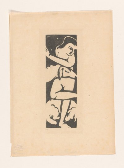 iki koyunlu kadın by Franz Marc