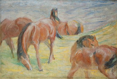 Otlayan Atlar I by Franz Marc