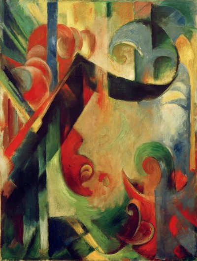 kırık şekiller by Franz Marc