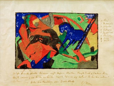İki at by Franz Marc