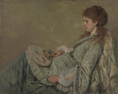 Sanatçının Karısının Portresi, 1872-1873 by Franz Otto Scholderer