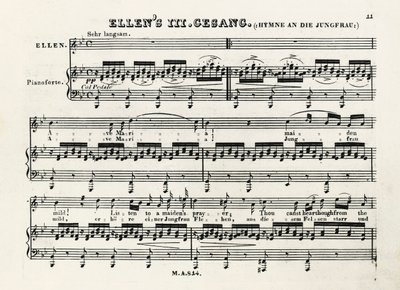 Ave Maria'nın ilk notları, Franz Schubert (1797-1828) by Franz Schubert