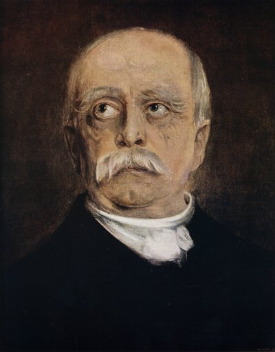 Otto von Bismarck, Prusyalı devlet adamı ve Almanya Şansölyesi (renkli taş) by Franz Seraph von (after) Lenbach