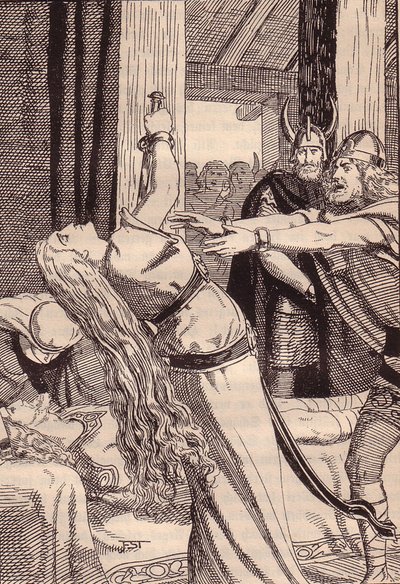 Edda: Germen Tanrıları ve Kahramanları için İllüstrasyon, Hans von Wolzogen by Franz Stassen